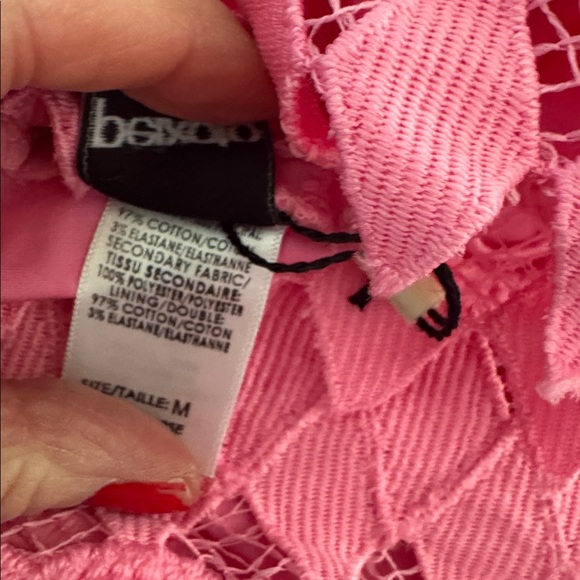 Peixoto Pink Lace Trim Casual Dress - Picture 7 of 7